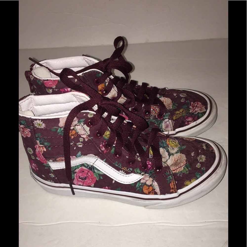 Vans Kids’ Grade School Floral SK8-Hi Zip Shoes